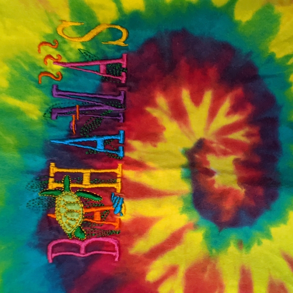 🌈14-16, unisex Fruit of the Loom, tie dye Bahamas t-shirt 100% cotton - Picture 2 of 5